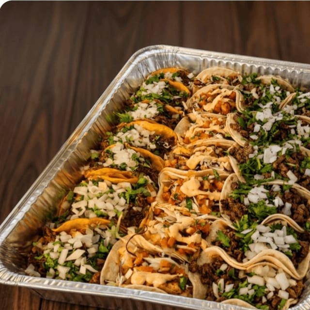 Chicken taco tray.