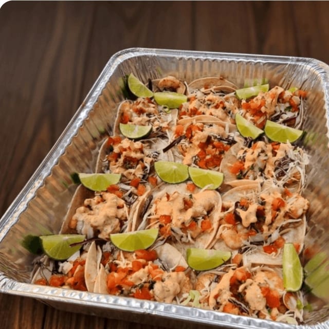 Shrimp taco trays.