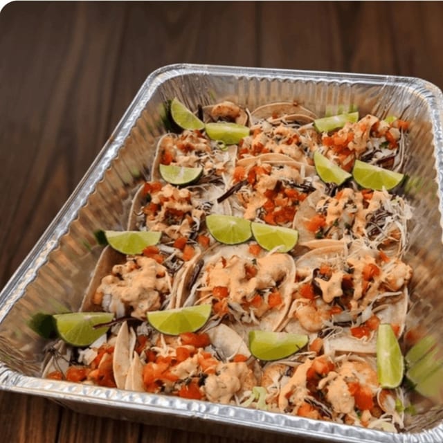 Carnitas taco tray.