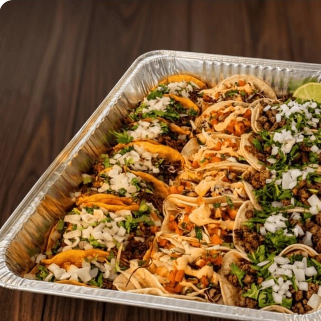 Asada taco tray.