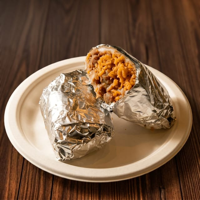 Kids Bean and Rice Burrito.